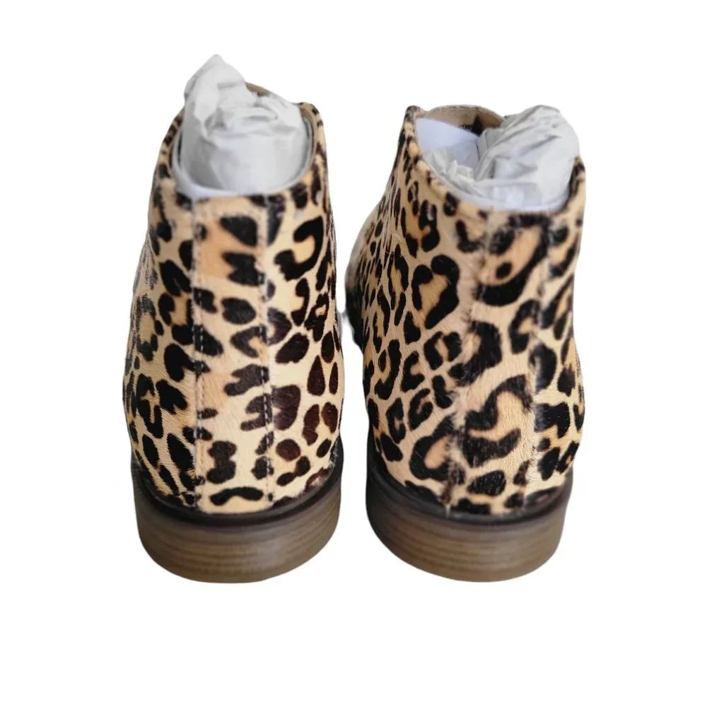 New - HUSH PUPPIES Haircalf Comfort Chukkas Leopard Women | 6.5
